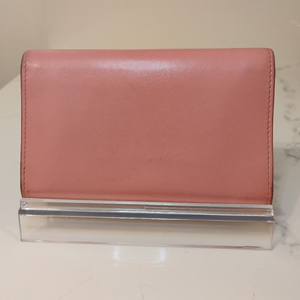 Miu Miu Medium Wallet - Pink Leather w/Gray Bow Detail - Picture 2 of 11